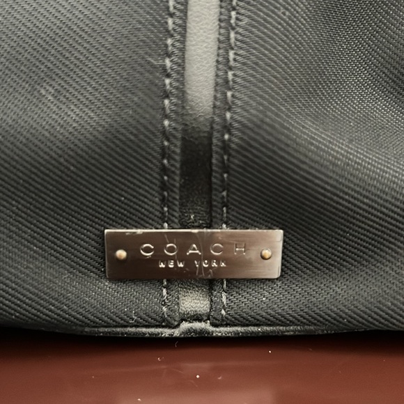 Coach Extra large vintage tote black leather trimmed - Picture 10 of 14